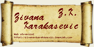 Živana Karakašević vizit kartica